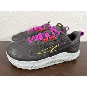 Altra Outroad Running Shoes Women 7.5 Gray Black Purple ALOA7R72241 Trail Hiking